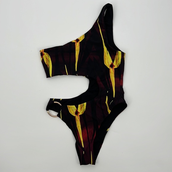 Louisa Ballou Half Moon One Piece Swimsuit in Midnight Orchid - Picture 5 of 9